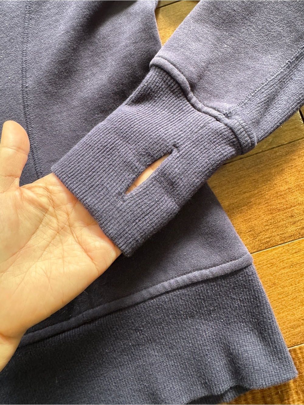 Lululemon Scuba Hoodie Cotton Fleece Sz 12 Dark Purple - Picture 9 of 12